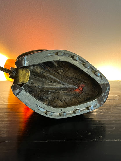 Antique Horse Hoof Pen Holder/Lamp Combo